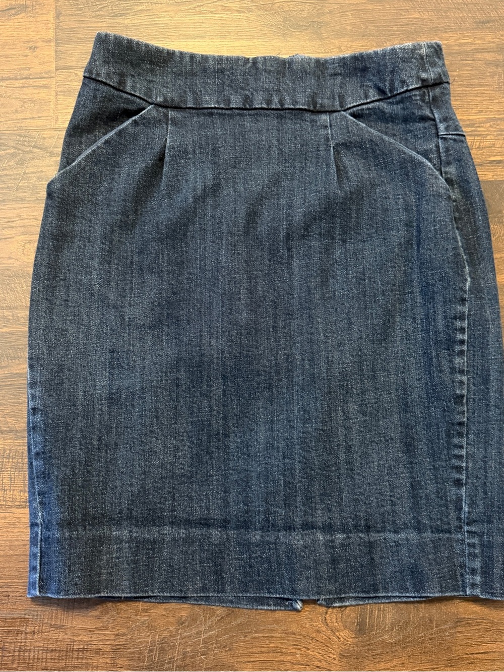 J Crew Skirt Womens 6 Indigo Blue Denim Stretch High Waist Pencil Back Zip Slit